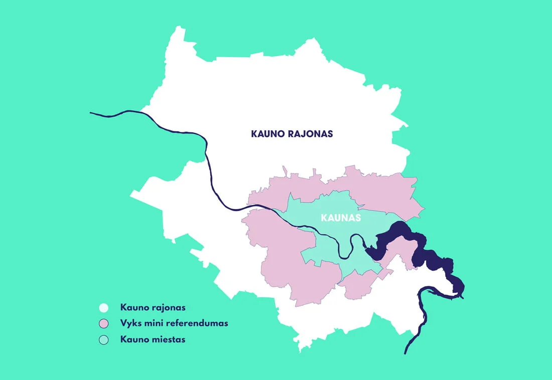Kaunas inicijuoja mini referendumą: rajono žmonėms siūlys prisijungti prie miesto 1 Kaunas