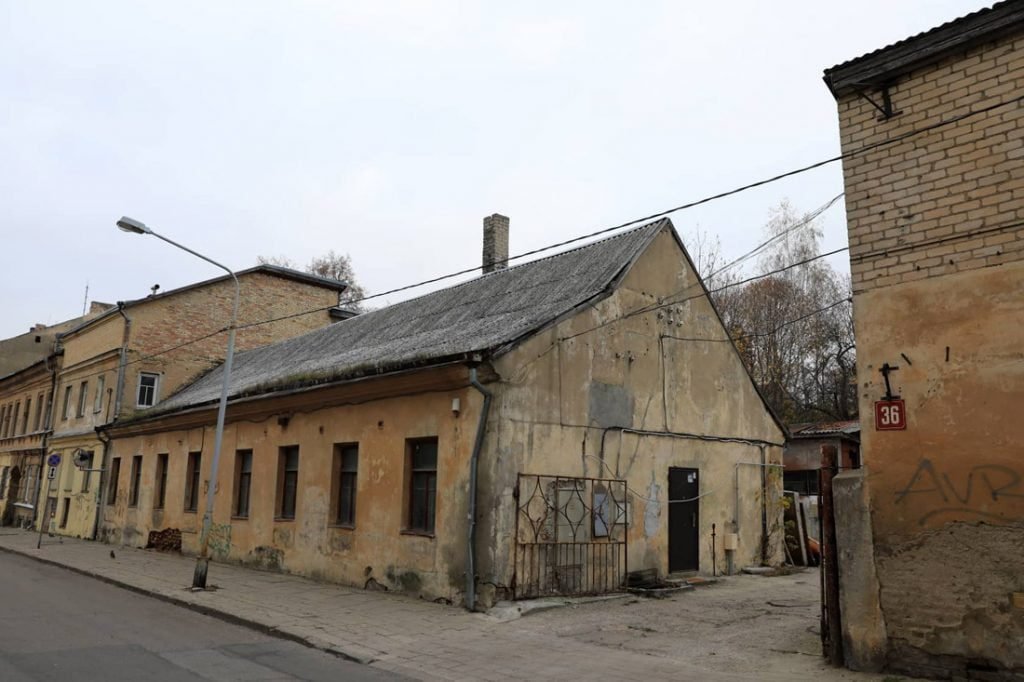 Šv. Stepono g. 36A esamo statinio paskirtis – pastatas-sandėlis. Vilniaus savivaldybės nuotr.