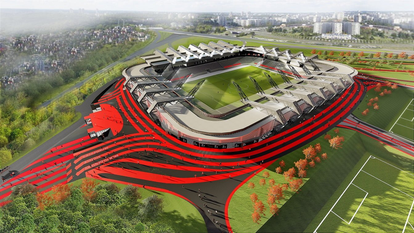 Nacionalinio stadiono vizual.
