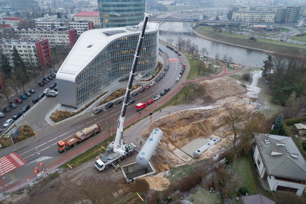 Sostinėje įrengiama moderni požeminė lietaus nuotekų valykla 1 Valymo įrenginiai Upės g. 1 2020 01 10