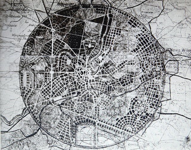 1931 m. pasiulymas apskrito formos miesto planui