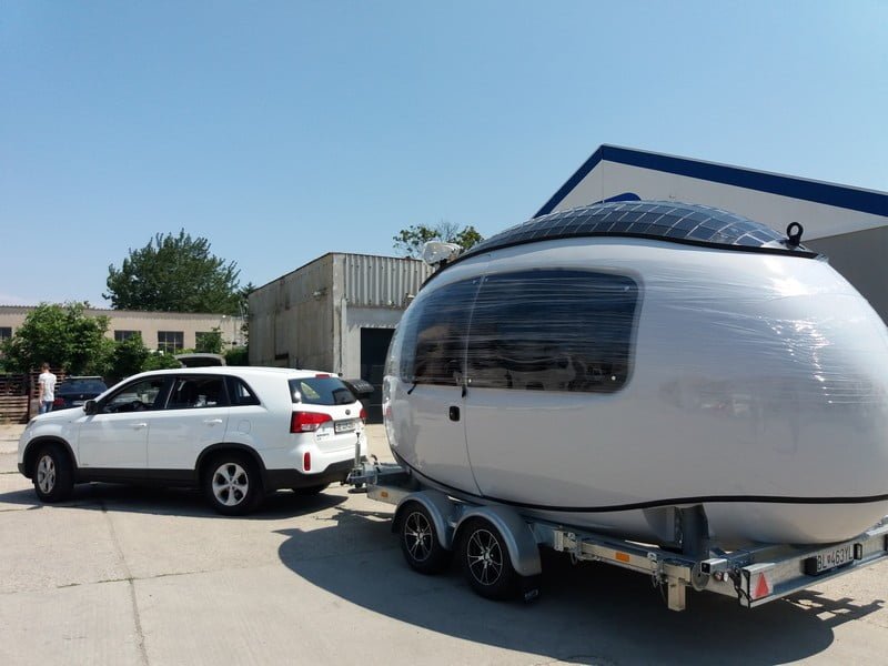 Ecocapsule mobility on a trailer