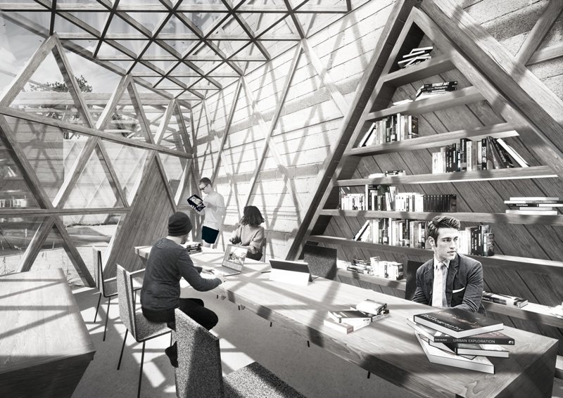 Architektūra, kuri neabejinga tam, kas vyksta jos viduje 8 08 Library space CeCuCo ©noa