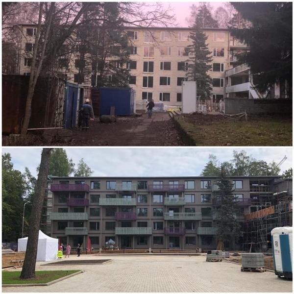 Sovietinio pastato renovacija Jūrmaloje