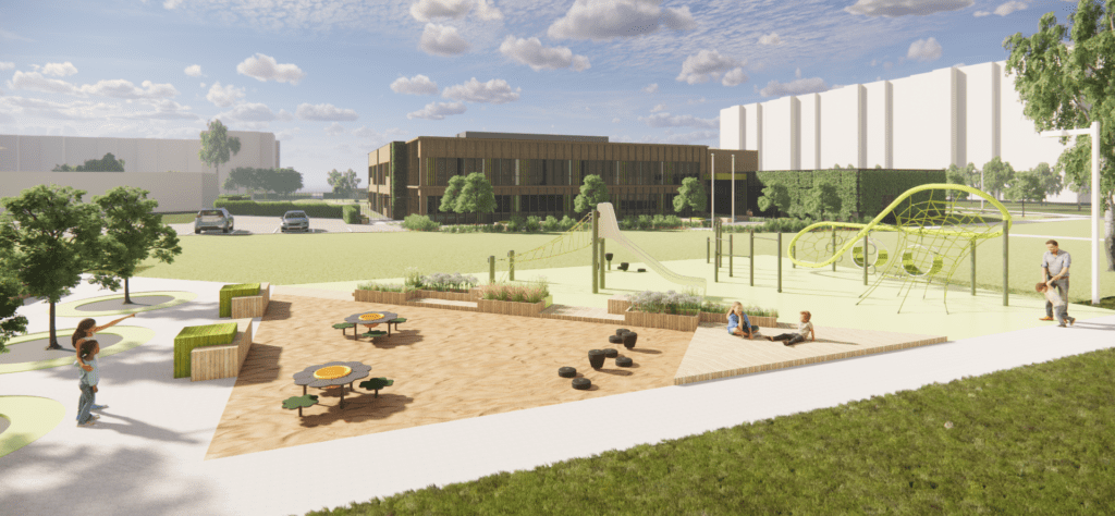 Geros žinios Vilniaus Pilaitės gyventojams: bus statomas vaikų darželis su baseinu 7 2 bendruomenės aktyvi erdvė