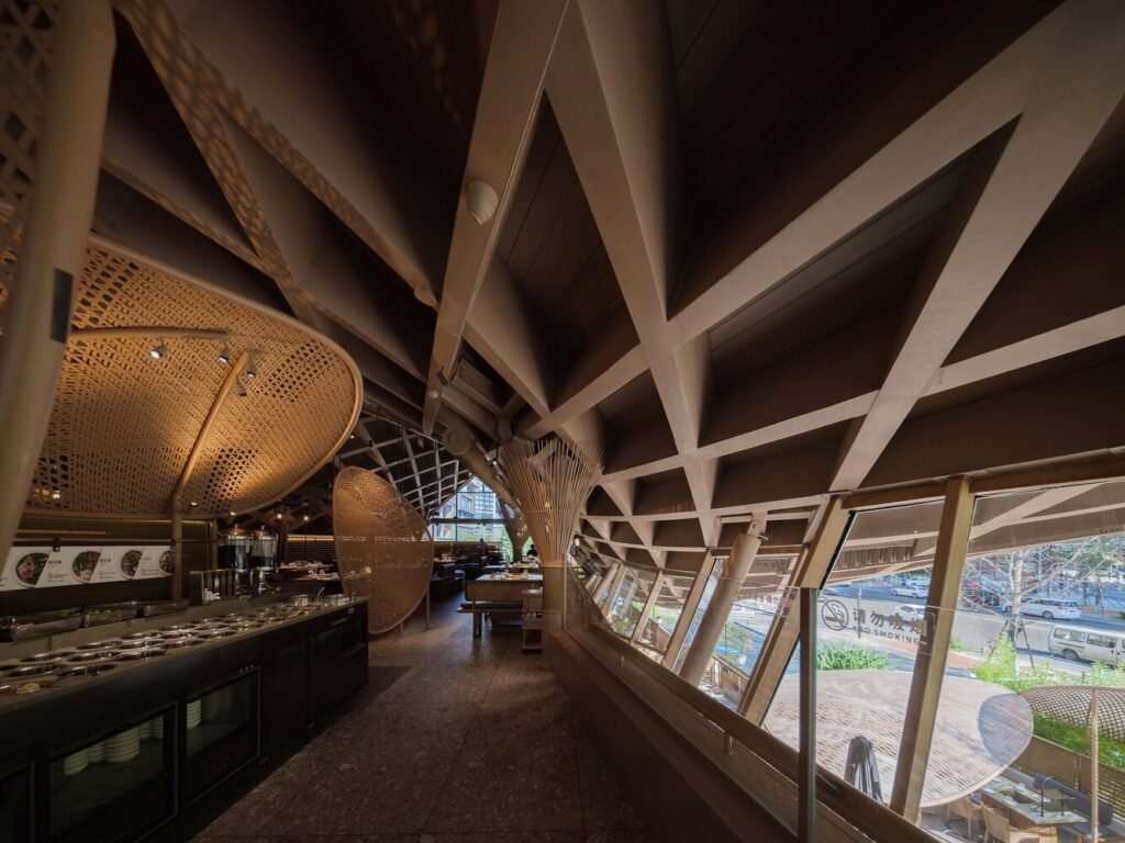 not ready timber roofed restaurant behive architects 7