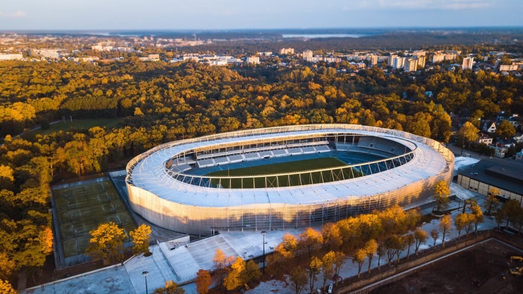 S. Dariaus ir S. Gireno stadione idiegta viena pazangiausiu Lietuvoje lietaus nuoteku sistema Kauno savivaldybes nuotrauka