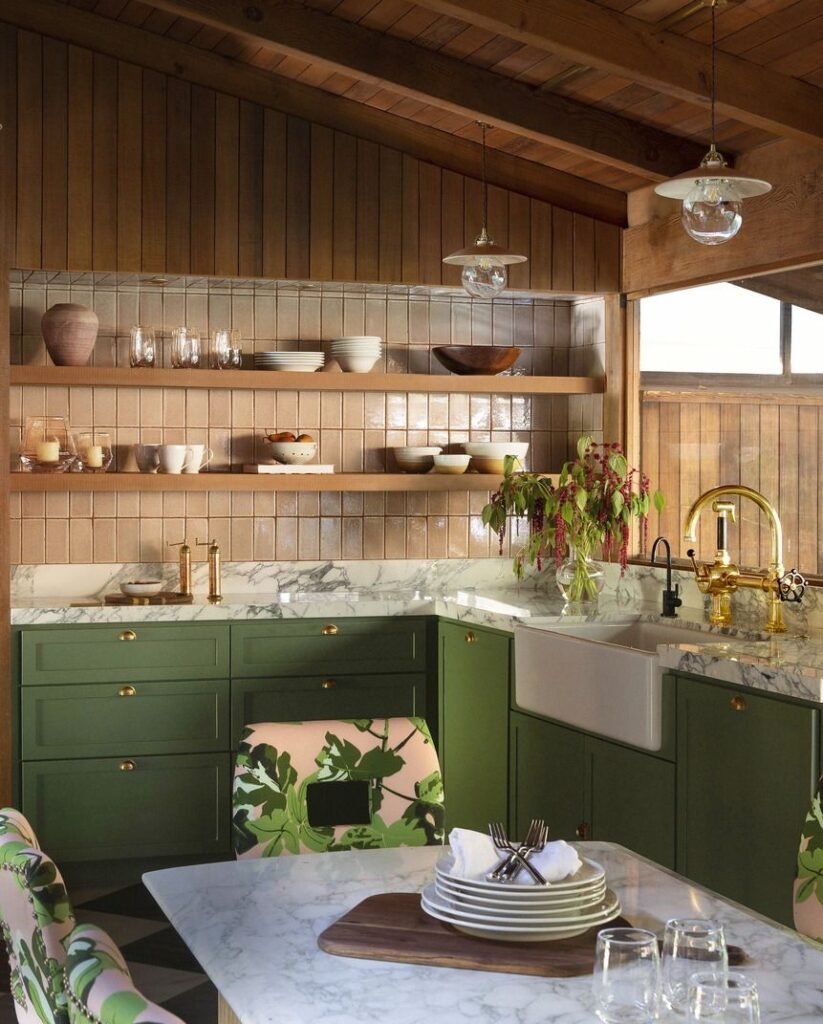 mid century modern interior kitchen green jess isaac nuotr
