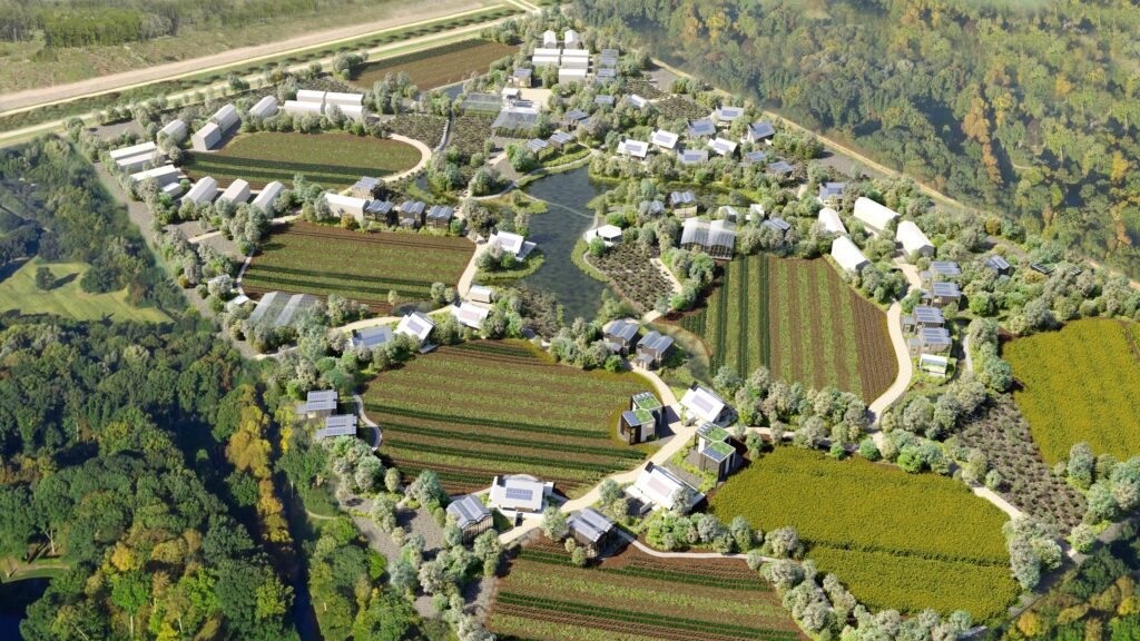 regen villages nuotrauka off grid kaimas nyderlanduose statyba ekologija