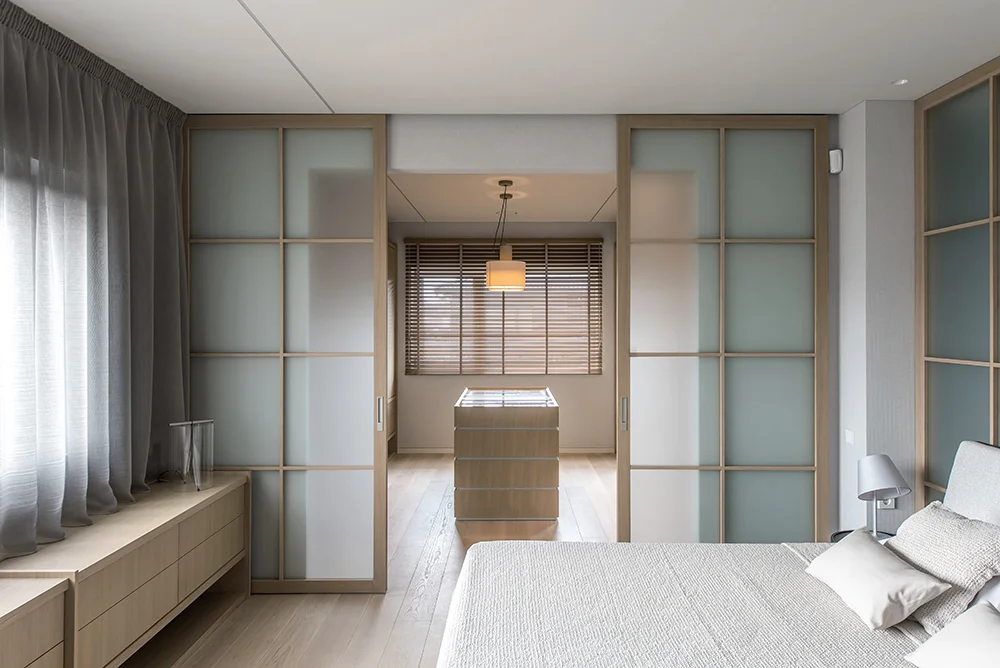 „Japandi namai“ interjeras 15 cad monkeys interjeras japandi architektai interjero dizaineriai arhcbook namai gyvenemasis projektas miegamasis