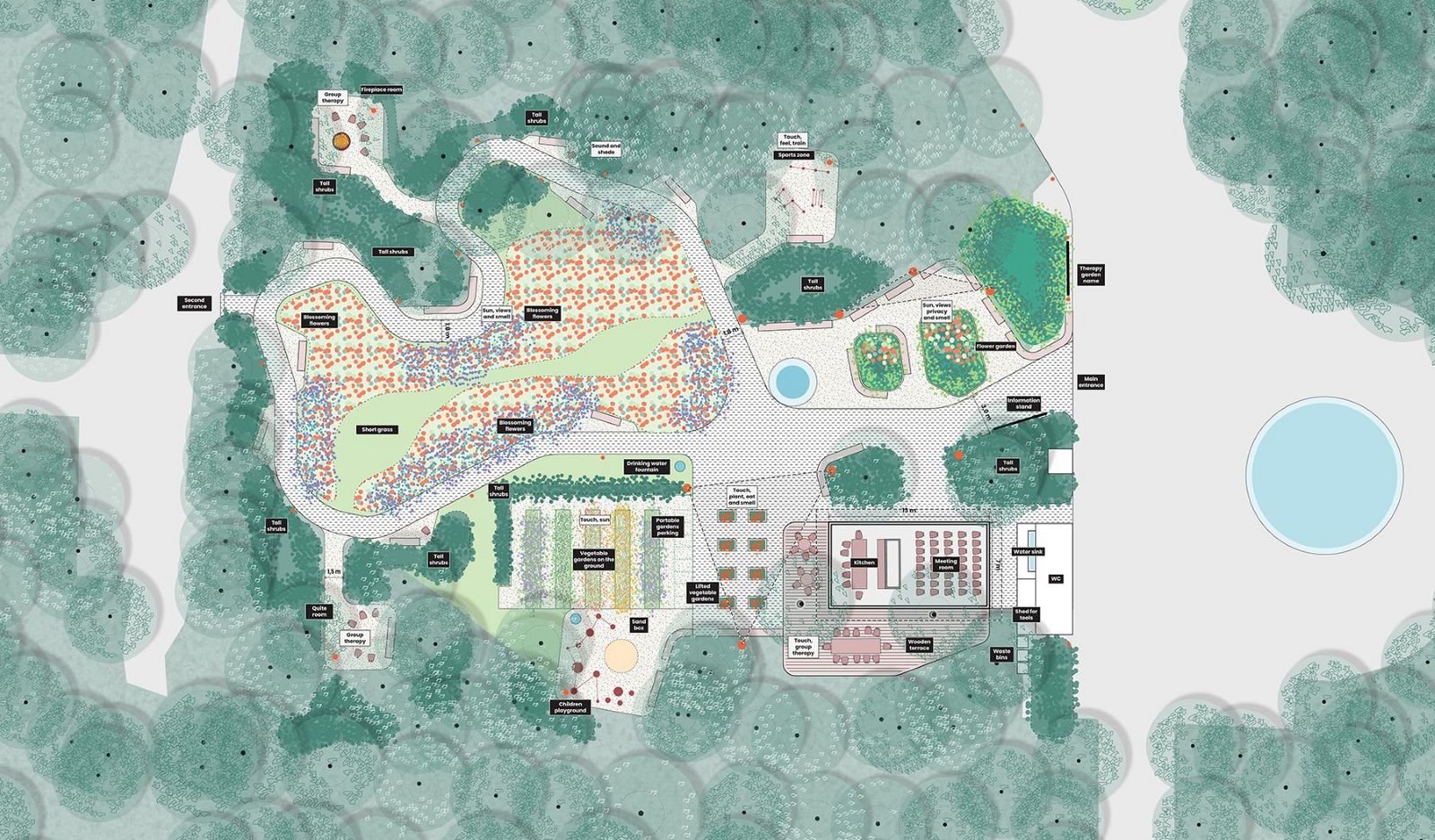 Prie terapinio sodo Kyjive kūrimo reikšmingai prisideda Lietuvos urbanistai 4 Terapinio sodo brezinys. PUPA archyvo nuotr