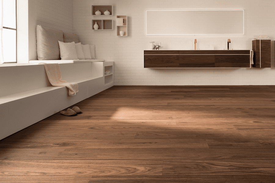 Šiuolaikiniai sprendimai interjerui: kokias medžiagas rinktis ir kaip išvengti didelių išlaidų 6 Bauwerk parquet in a bath