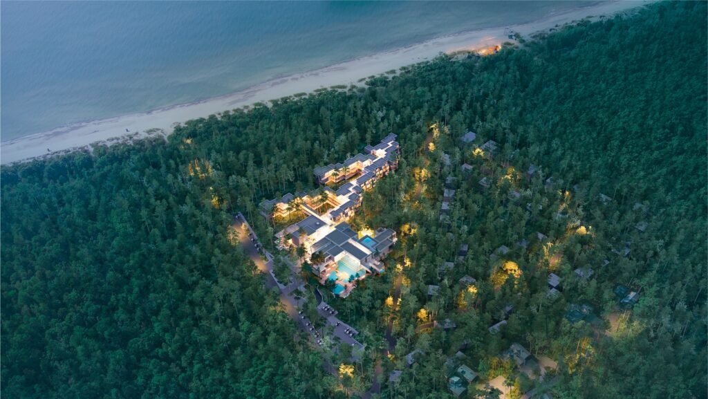 Klaipėdoje planuojamas terminių mineralinių vandenų viešbutis 3 Hilton thermal SPA drono vaizdas