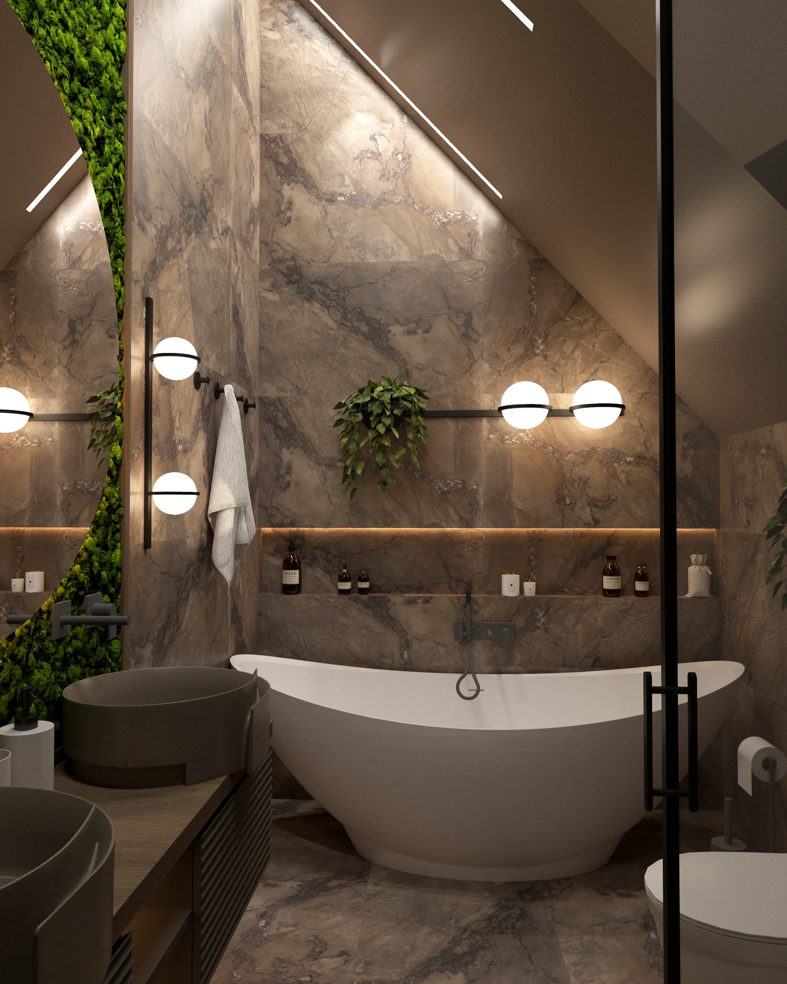 SPA atmosferos vonios kambaryje kūrimas: interjero dizainerė pataria 6 Vonia1.1 1