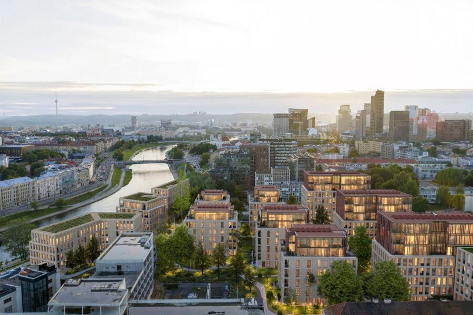 Naujas gyvenamasis kvartalas prie Mindaugo tilto Vilniuje: pristatė penkias vizijas 3 lg CELEBRATE THE HILL 1