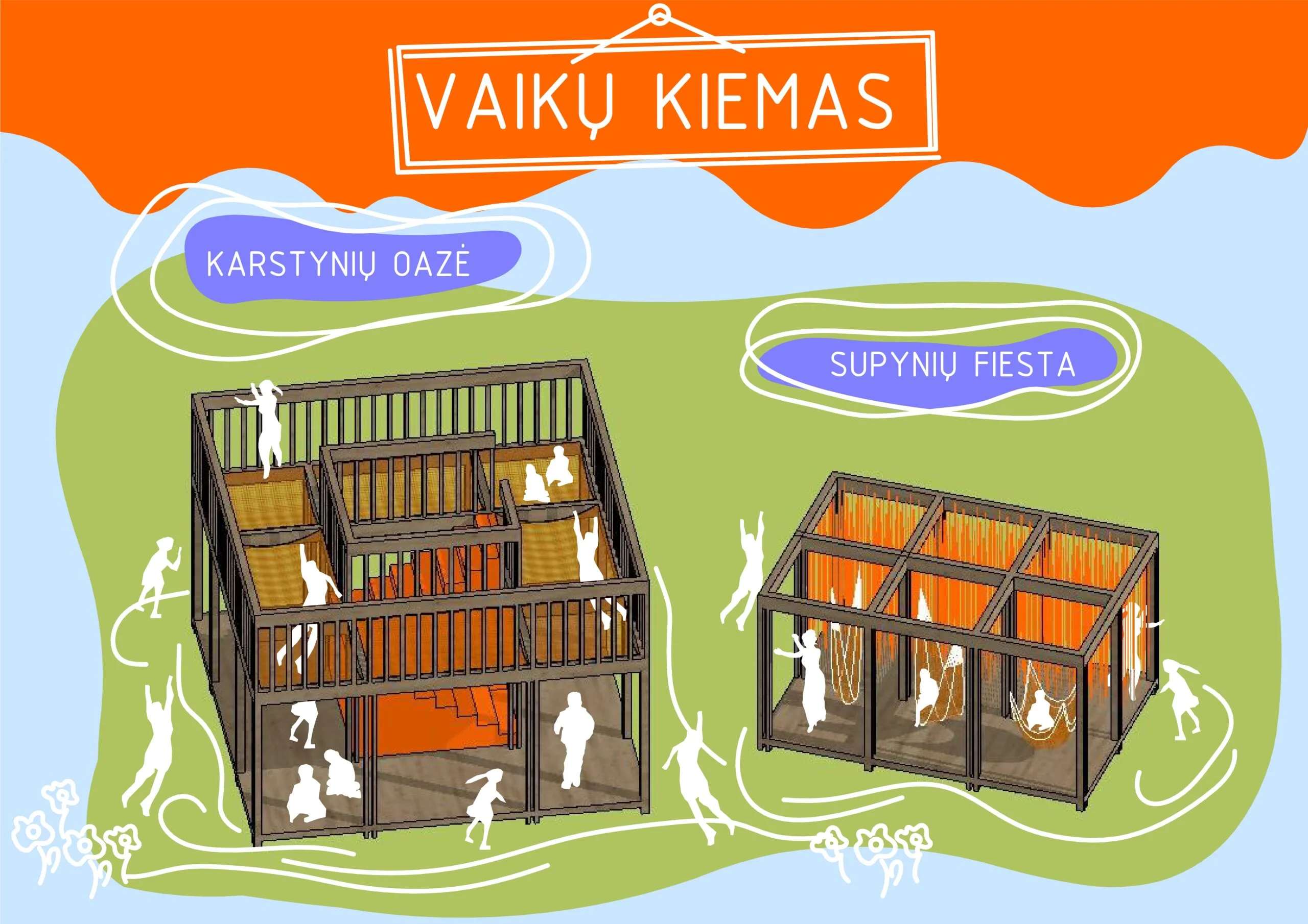 Rudausiuose įgyvendintas architektūrinis konkursas, kurio užsakovais ir žiuri tapo vietos vaikai ir jaunimas 2 Vaiku kiemas 1 scaled