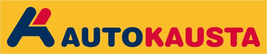 "Autokausta" Kaune stato didžiaują Lietuvoje tiltą 4 2017 Autokausta LOGO Geltonas fonas pailgas