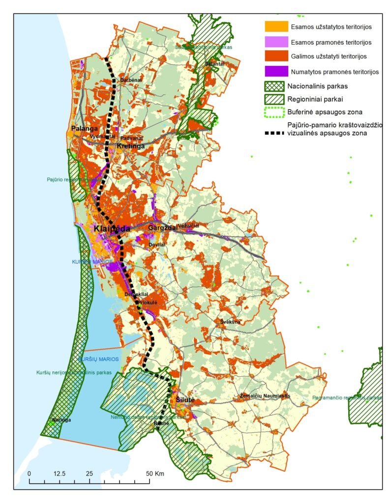 Būtini spręsti teritorijų planavimo klausimai, siekiant darnaus miestų urbanistinio vystymo 6 Lietuvos pajurys BP Urbanistines pletros planavimas 2