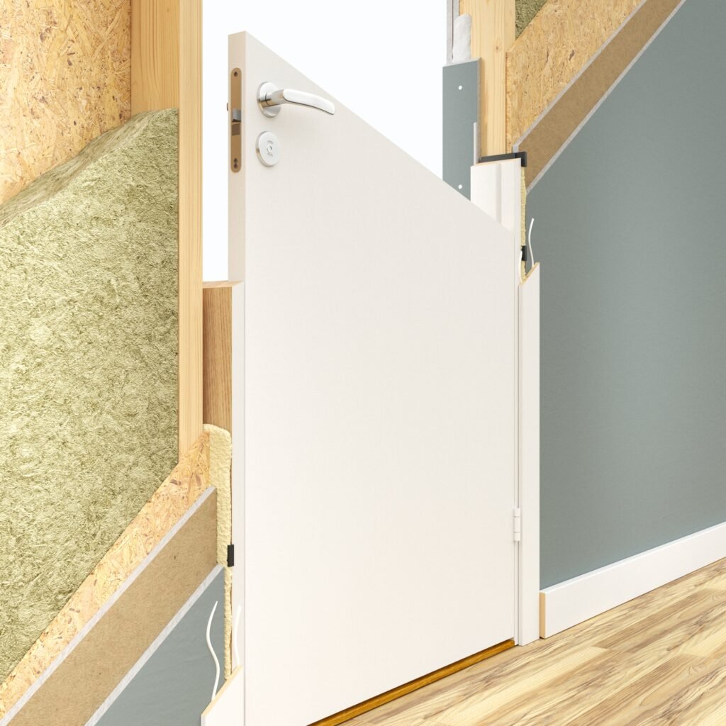 Sandarinimo sprendimai pramoninei statybai: kai svarbus kiekvienas milimetras 8 Duru montavimas sandarinimas Penosil