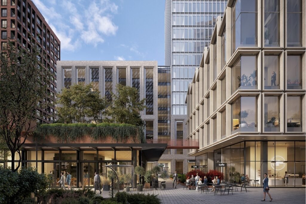 Prasideda vieno ambicingiausių dešiniojo Neries kranto NT projektų statybos 2 Horizontai 1 etapas kiemas