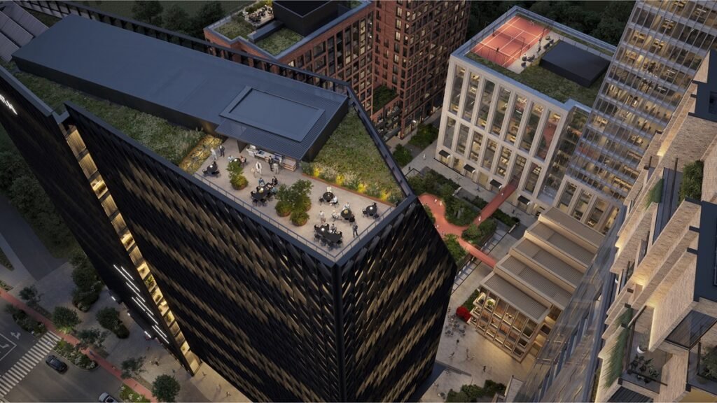 Prasideda vieno ambicingiausių dešiniojo Neries kranto NT projektų statybos 3 Horizontai B korpusas stogas