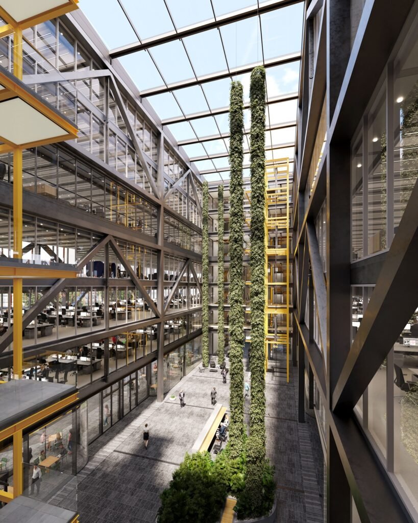 Kaip darbo erdvės veikia mūsų mąstymą ir kūrybiškumą? 3 Verslo centro SAVARZELE vidaus vizualizcija