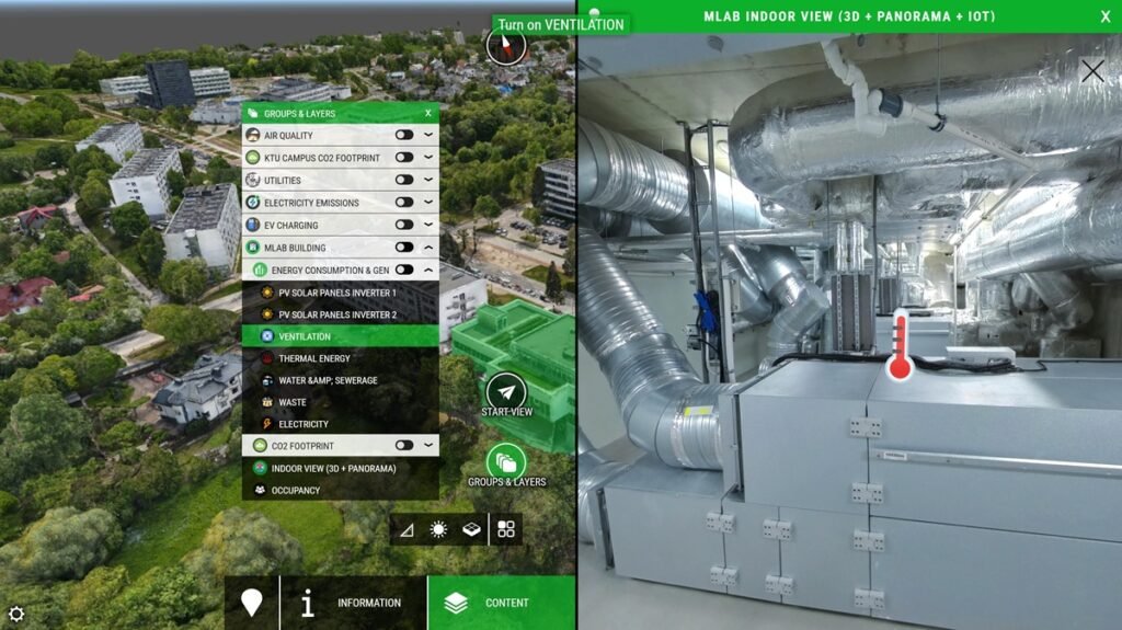 Skaitmeninis pastatų priežiūros ir eksploatacijos modeliavimas: duomenų integracijos iššūkiai ir galimi sprendimai 8 MLAB 360 vent cam