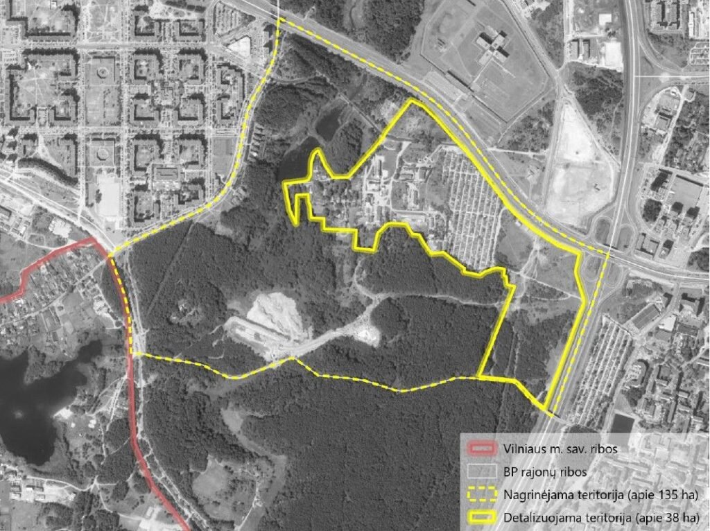 Nauja Pilaitės plėtros kryptis: parengta piliakalnio kvartalo urbanistinė koncepcija 3 Pilaite ribos