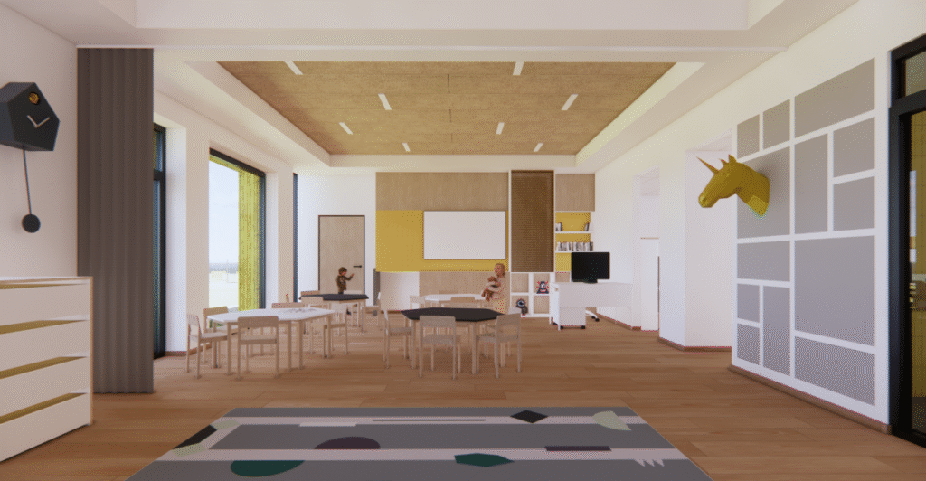 Vilniuje pradėtas statyti dar vienas modernus darželis 4 Grupe UAB Atamis vizualizacija