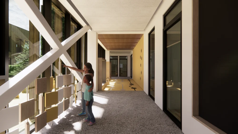 Vilniuje pradėtas statyti dar vienas modernus darželis 5 Holas UAB Atamis vizualizacija