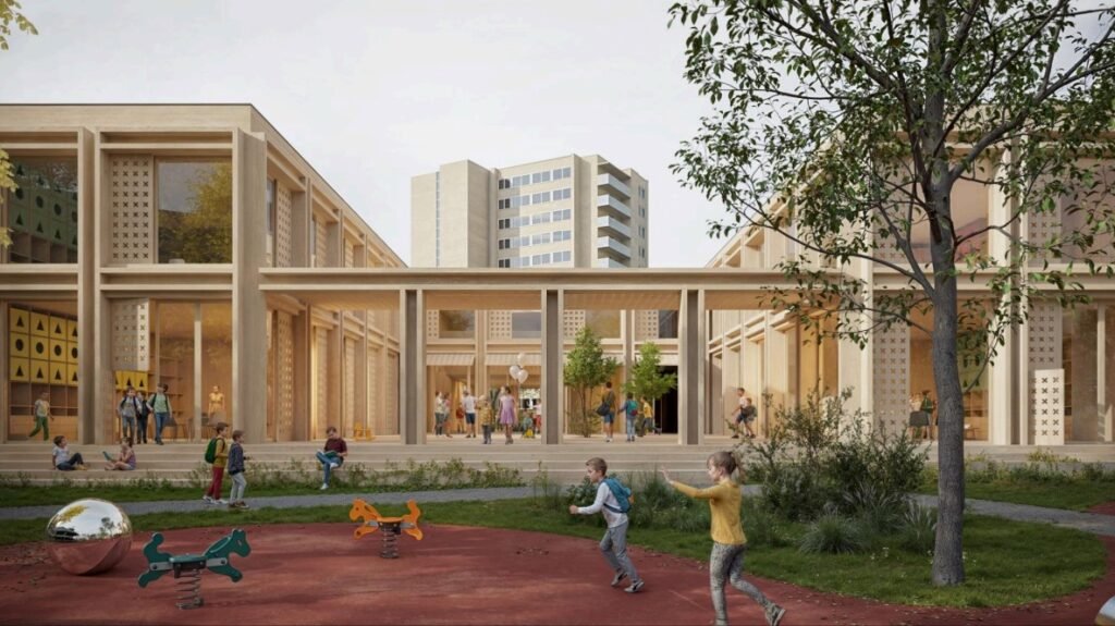 Šešiasdešimties metų senumo darželis Vilniuje keisis neatpažįstamai: išrinkta rekonstrukcijos architektūrinė idėja 2 Markuciu darzelis UAB „Processoffice vizualizacija 2