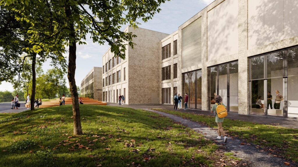 Nuo Perkūnkiemio iki Pavilnio: kokios Vilniuje kils naujos mokyklos? 5 Progimnazija Lozoraicio g Noisy Owls vizualizacija