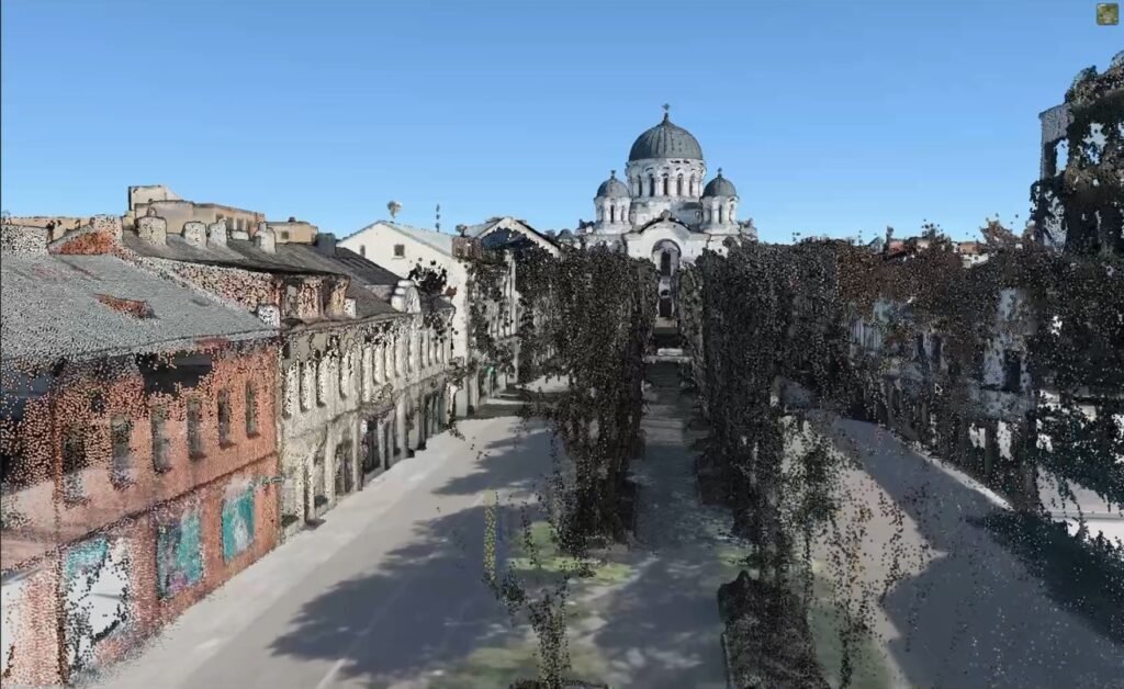 KTU mokslininkų ir „Matomai AI“ išradimas: leidžia stebėti miestų raidą ir aptikti nelegalias statybas 5 Nuskenuotas Kaunas