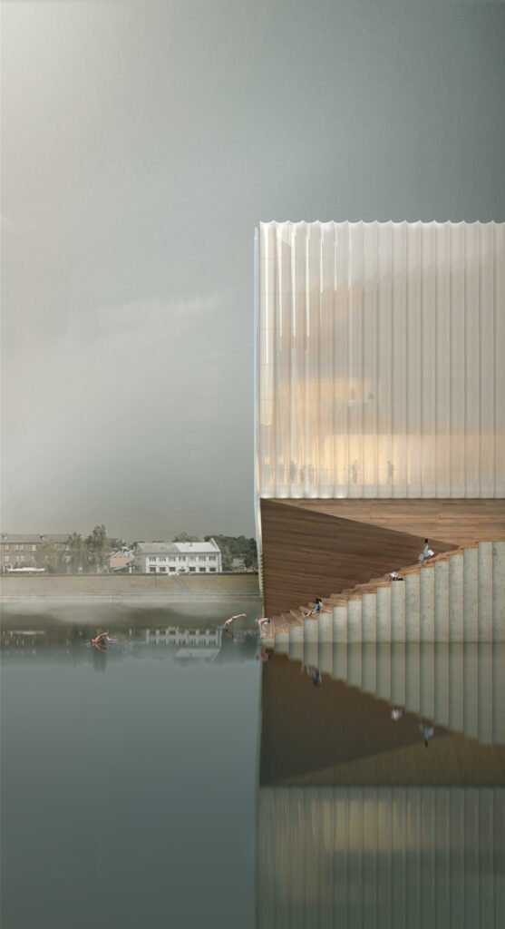 M. K. Čiurlionio koncertų centras Kaune išsiskirs inžineriniais sprendimais Baltijos šalyse 3 M. K. Čiurliono koncertų centras Kaune. „Paleko archstudija“ vizualizacija