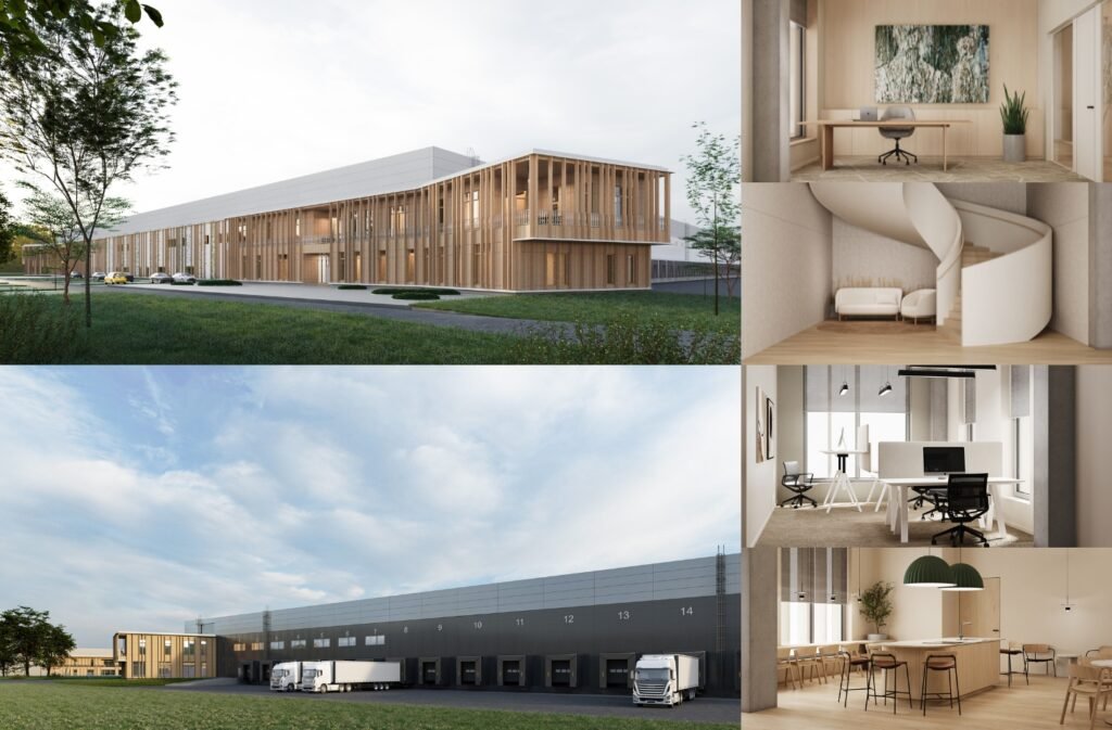 Pasirašyta sutartis dėl didžiausio Estijos logistikos parko „Park Rae“ pirmojo statybų etapo 5 Park Rae logistikos centro vizualizacija