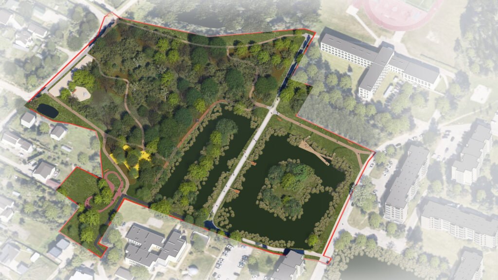 Naujas parkas Vilniuje prie Salininkų tvenkinių – gautas statybos leidimas 5 Salininkų parko teritorijos brėžinys
