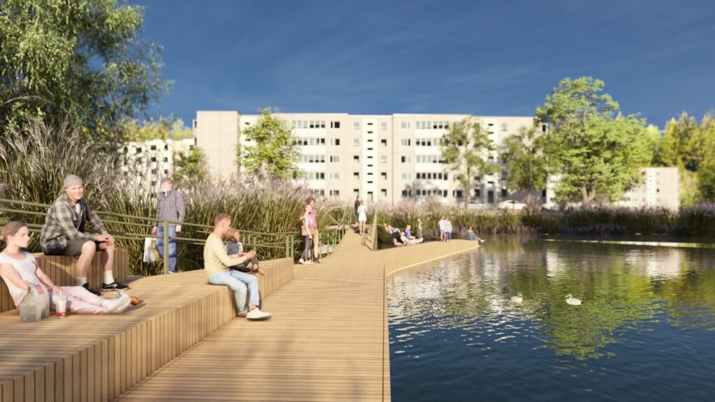 Naujas parkas Vilniuje prie Salininkų tvenkinių – gautas statybos leidimas 2 Salininkų parko vizualizacija