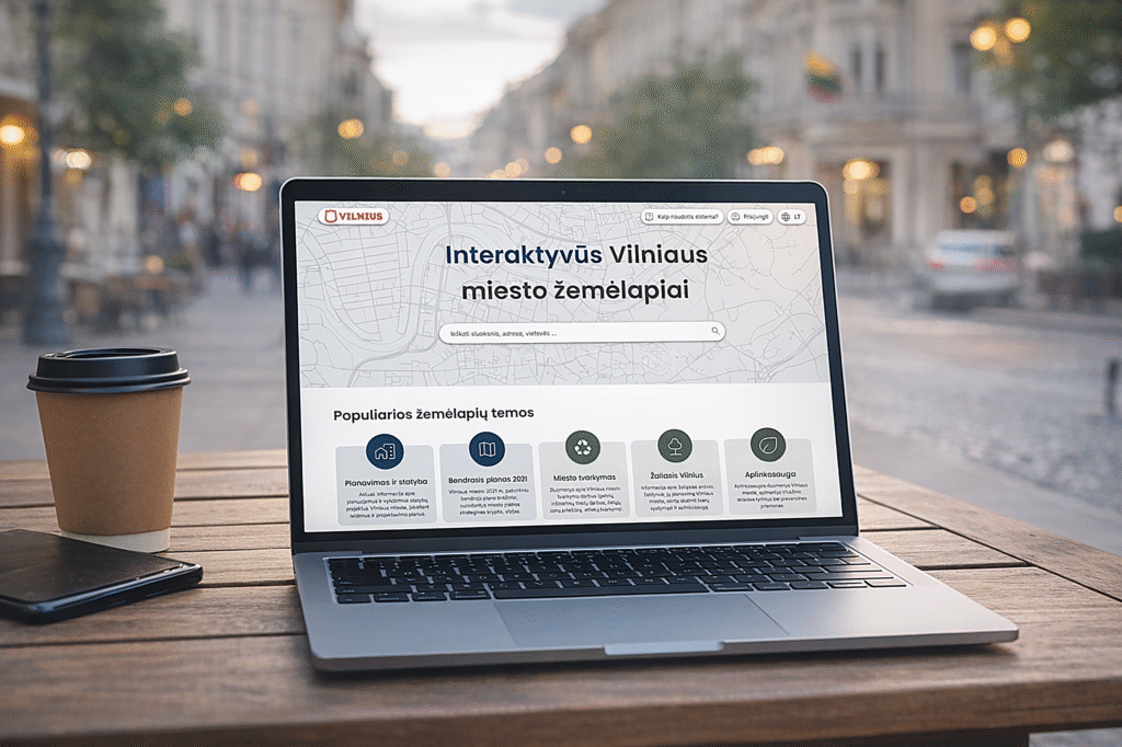 Metamiestas: išmaniojo miesto valdymas ir duomenų architektūra 8 „Maps Vilnius“ portalas