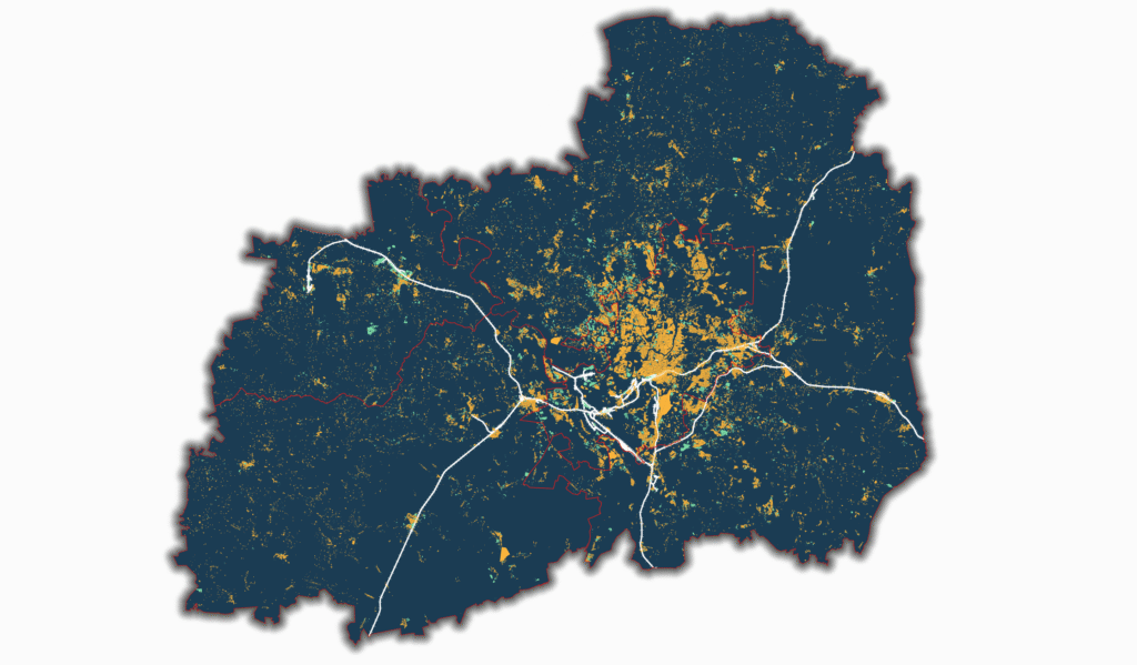 Metamiestas: išmaniojo miesto valdymas ir duomenų architektūra 13 Vilniaus miestas ir funkcinė miesto teritorija (miestas ir jo susisiekimo zona), kurią sudaro tankiai apgyvendintas miestas ir rečiau apgyvendinta susisiekimo zona