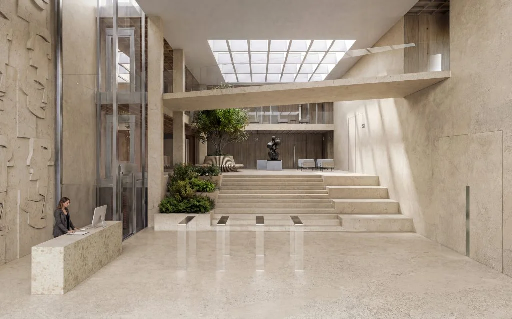 8 architektų idėjos Lietuvos Aukščiausiojo Teismo pastato modernizacijai 7 fundamentum interjeras LTA modernizacija