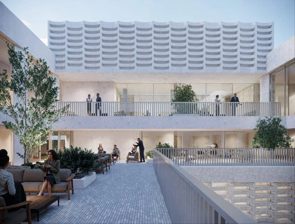 8 architektų idėjos Lietuvos Aukščiausiojo Teismo pastato modernizacijai 23 lex5 LTA modernizacija kiemas