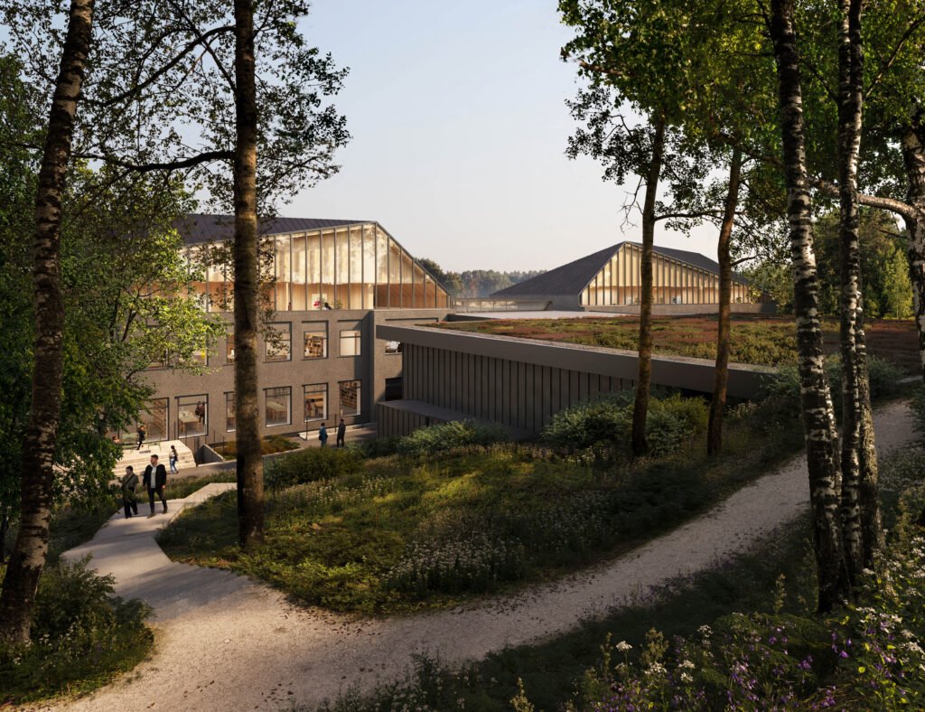 Šiuolaikinė architektūra kuriama profesionalų ir visuomenės akimis 22 American International School of Vilnius - AISV projekto vizualizacija. Architektai „2L architects & engineers“