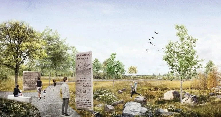 Vilniaus „Mamutų slėnis“: išduotas statybos leidimas 32 ha parkui su medžių lajų takais ir ledynmečio edukacija 2 „Mamuto slėnis“ parkas Šeškinėje, Vilniuje