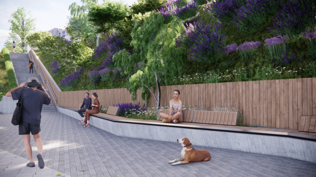 Neries pakrančių rekonstrukcija Vilniaus centre: išduotas statybos leidimas Goštauto g. atkarpai 4 Neries krantinės rekonstrukcija. MB „Martyno Marozo architektūra ir planavimas“ vizualizacijos