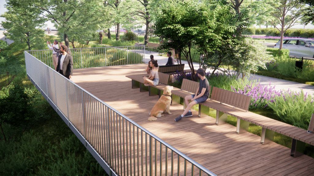 Neries pakrančių rekonstrukcija Vilniaus centre: išduotas statybos leidimas Goštauto g. atkarpai 5 Neries krantinės rekonstrukcija. MB „Martyno Marozo architektūra ir planavimas“ vizualizacijos