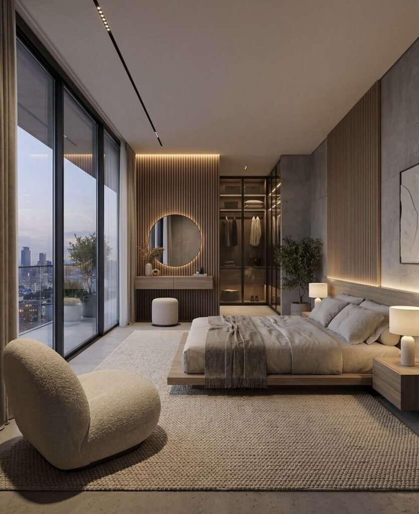 Miegamojo ir drabužinės tandemas šiuolaikiniuose namuose 2 bbeebf10fa18b04b222510962a50e655