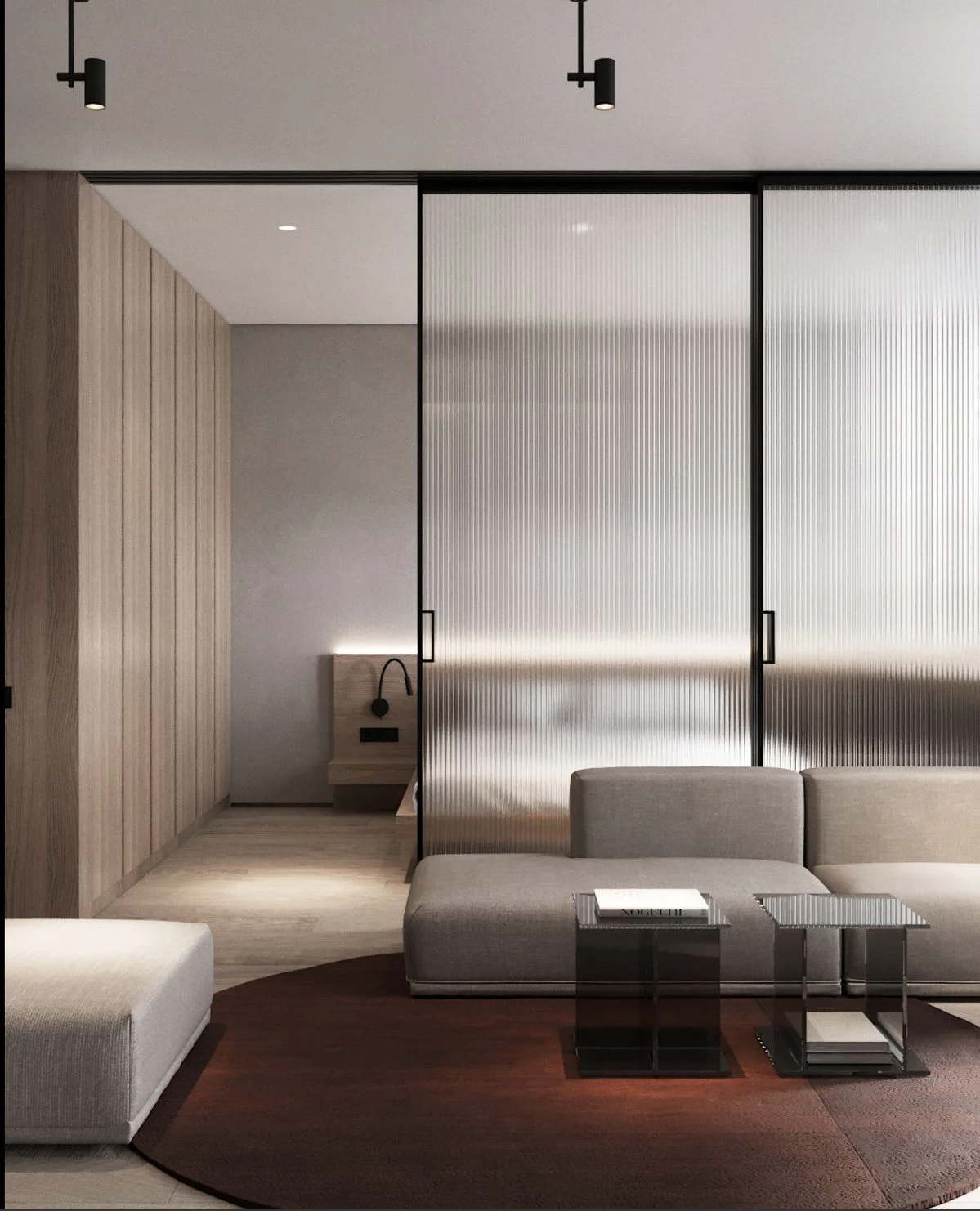 Vidaus durys mažame bute: kaip pasirinkti sprendimą, kuris „nesuvalgytų“ erdvės? 3 Permatomos stiklo durys