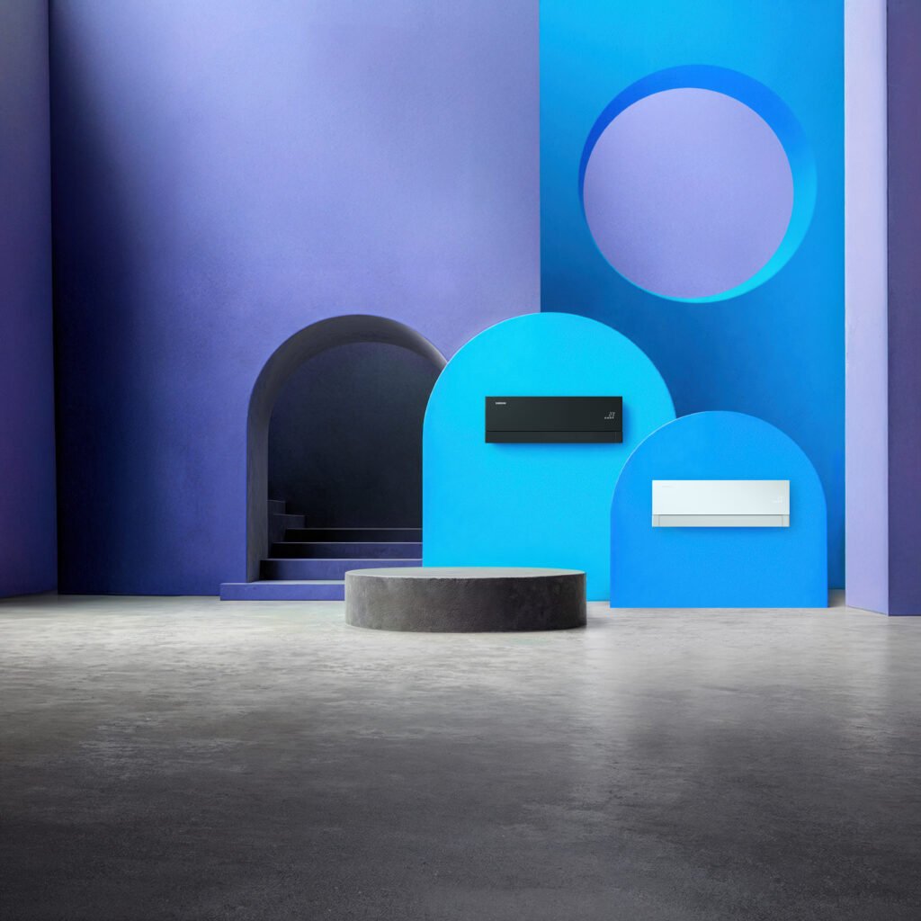 Išmanieji namai ir mikroklimatas. „Samsung WindFree™“ keičia šiuolaikinio būsto koncepciją 4 RAC Visual 2025 WindFree Premiere EW SC abstract room 1