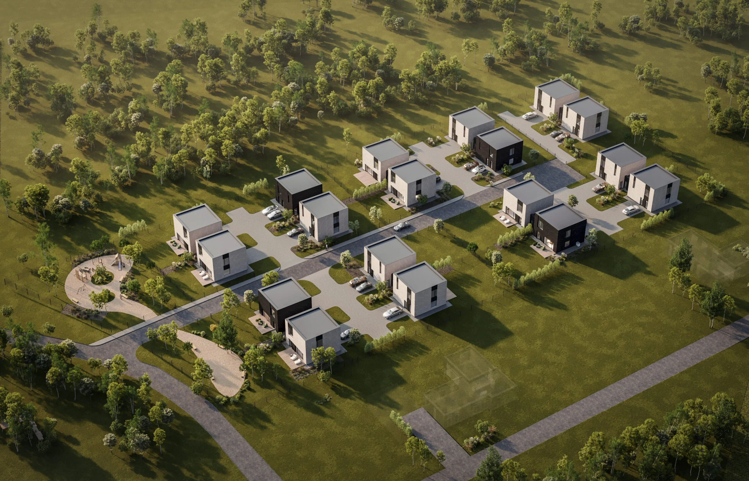 Vakarinė Vilniaus dalis plečiasi: Pilaitės kaimynystėje kuriamas dvibučių kvartalas 4 LIV18 NUMO vizualizacija 3 scaled