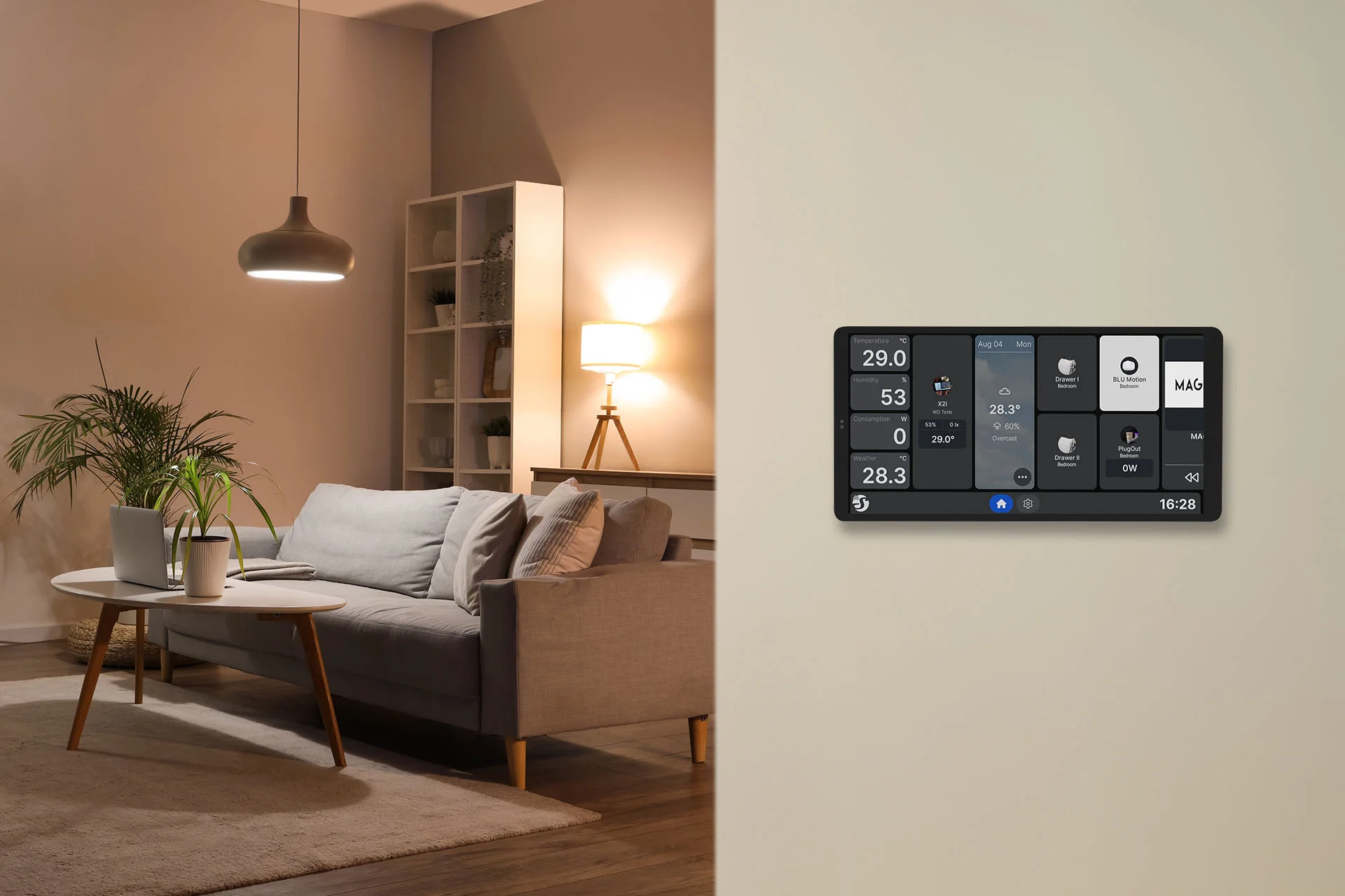 Saugūs, išmanūs ir estetiški namai: technologijos, kurių nebereikia slėpti 4 Shelly Wall Display X2i